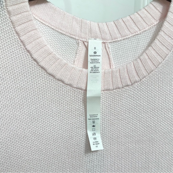 Lululemon Sincerely Yours Sweater in Pink Size 8 - Picture 10 of 16